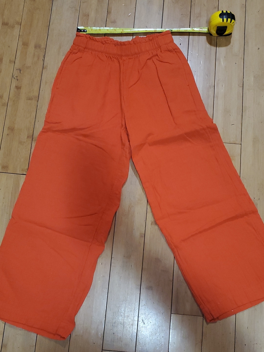 Old Navy Bright Orange Womens Xsmall Wide-Leg Elastic Waist Pants